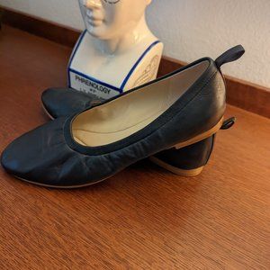 Clark's Navy Blue Leather Ballet Flats